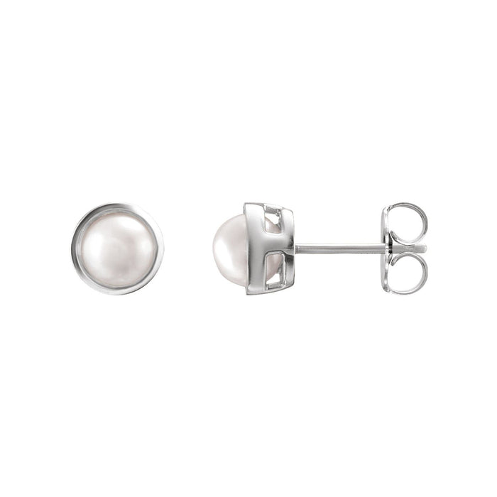 akoya cultured pearl stud earrings in 14k white gold