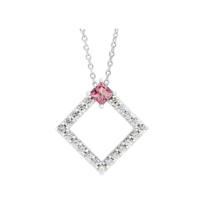 Pink Tourmaline & Diamond Statement Pendant
