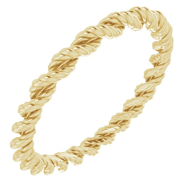 2mm rope stacking band in 14K Yellow Gold