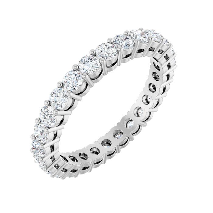 U-Prong Round Diamond Eternity Band