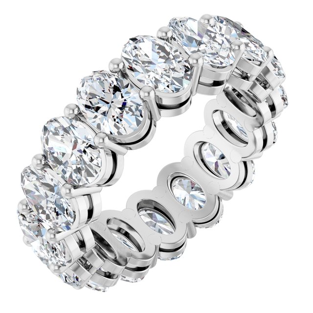 Grand Oval Diamond Eternity Band in 14K White Gold