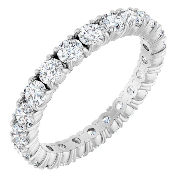 Split-Prong Diamond Eternity Band in 14K White Gold