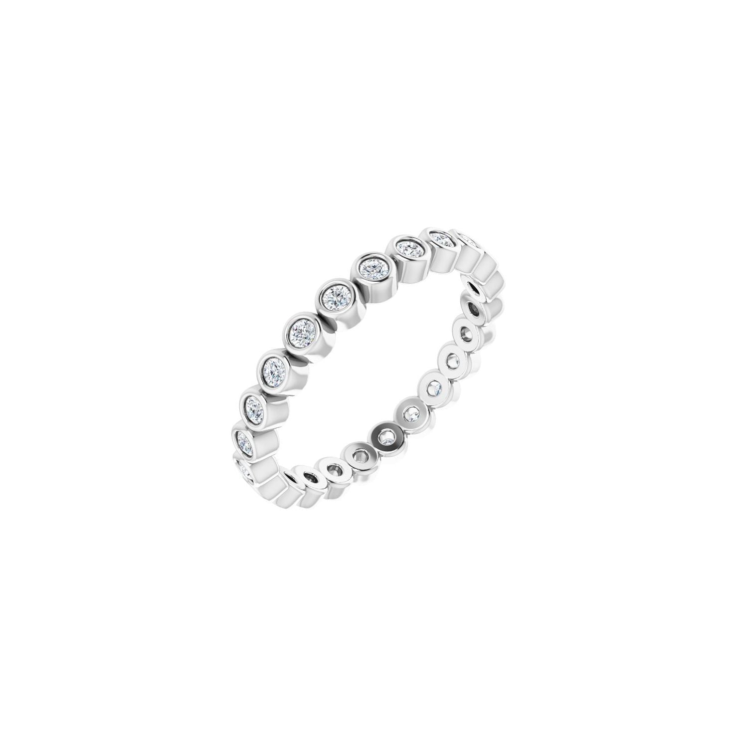 Bezel Station Round Diamond Eternity Band