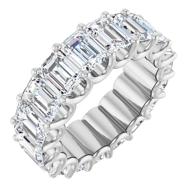 Emerald-Cut Diamond Eternity Band in 14K White Gold