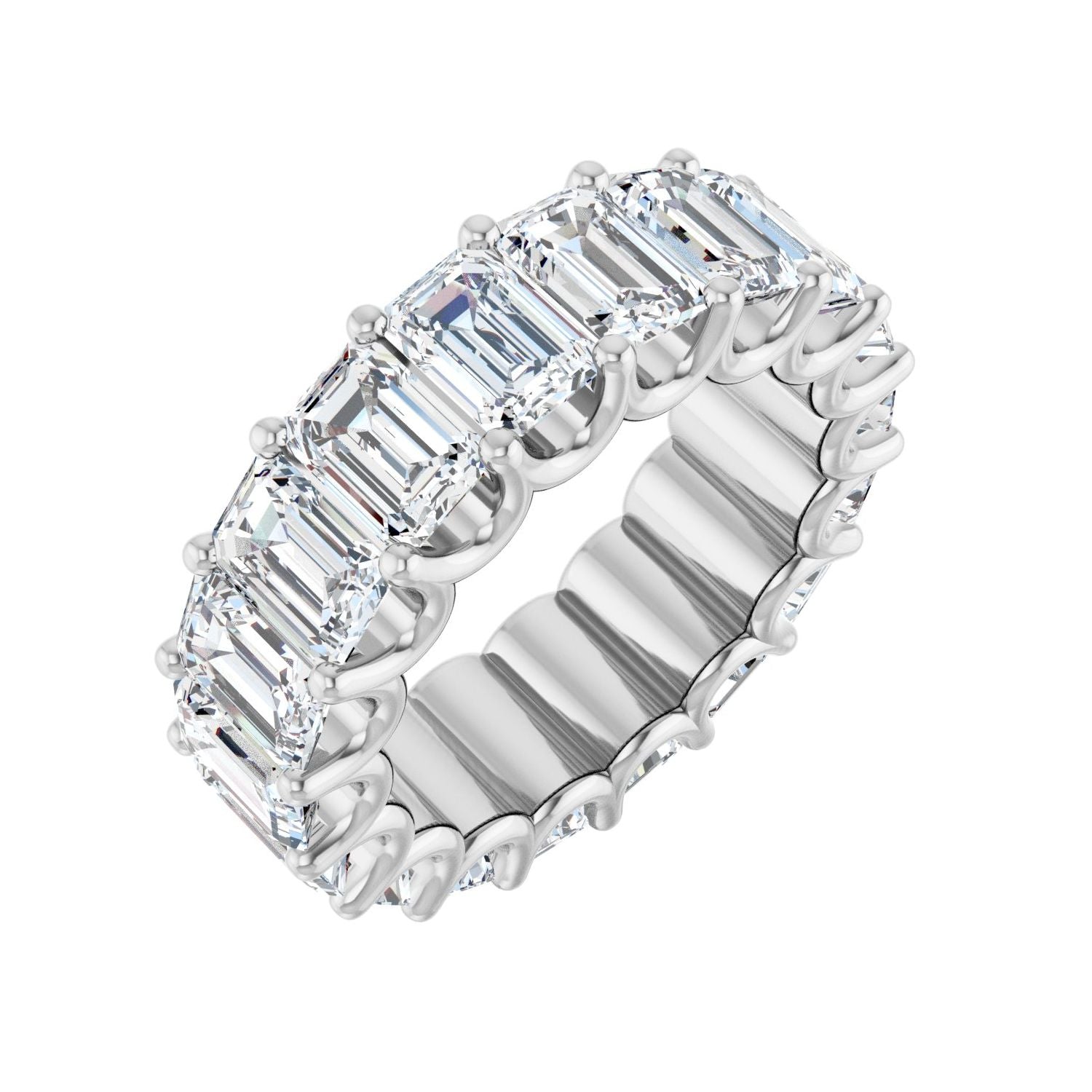 Statement East-West Emerald-Cut Diamond Eternity Band