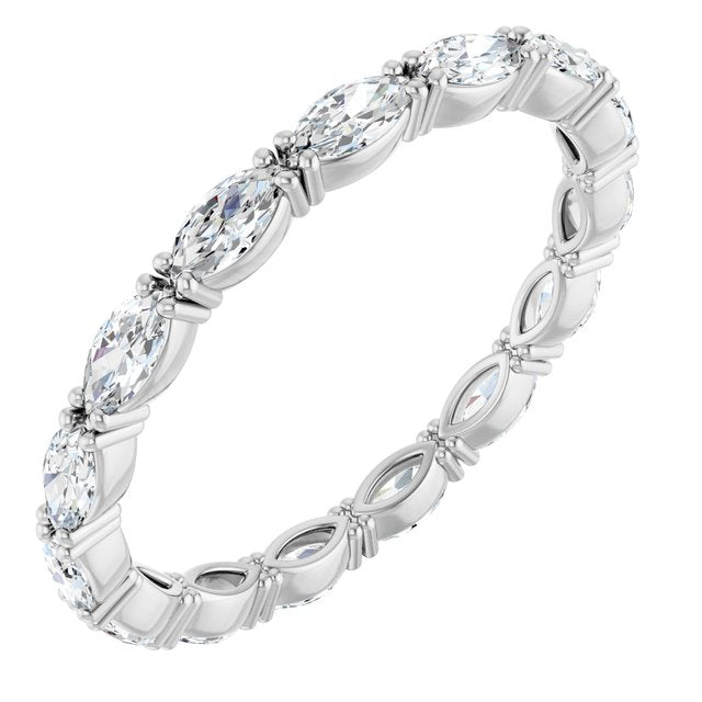 Prong-Set Marquise Diamond Eternity Band in 14K White Gold