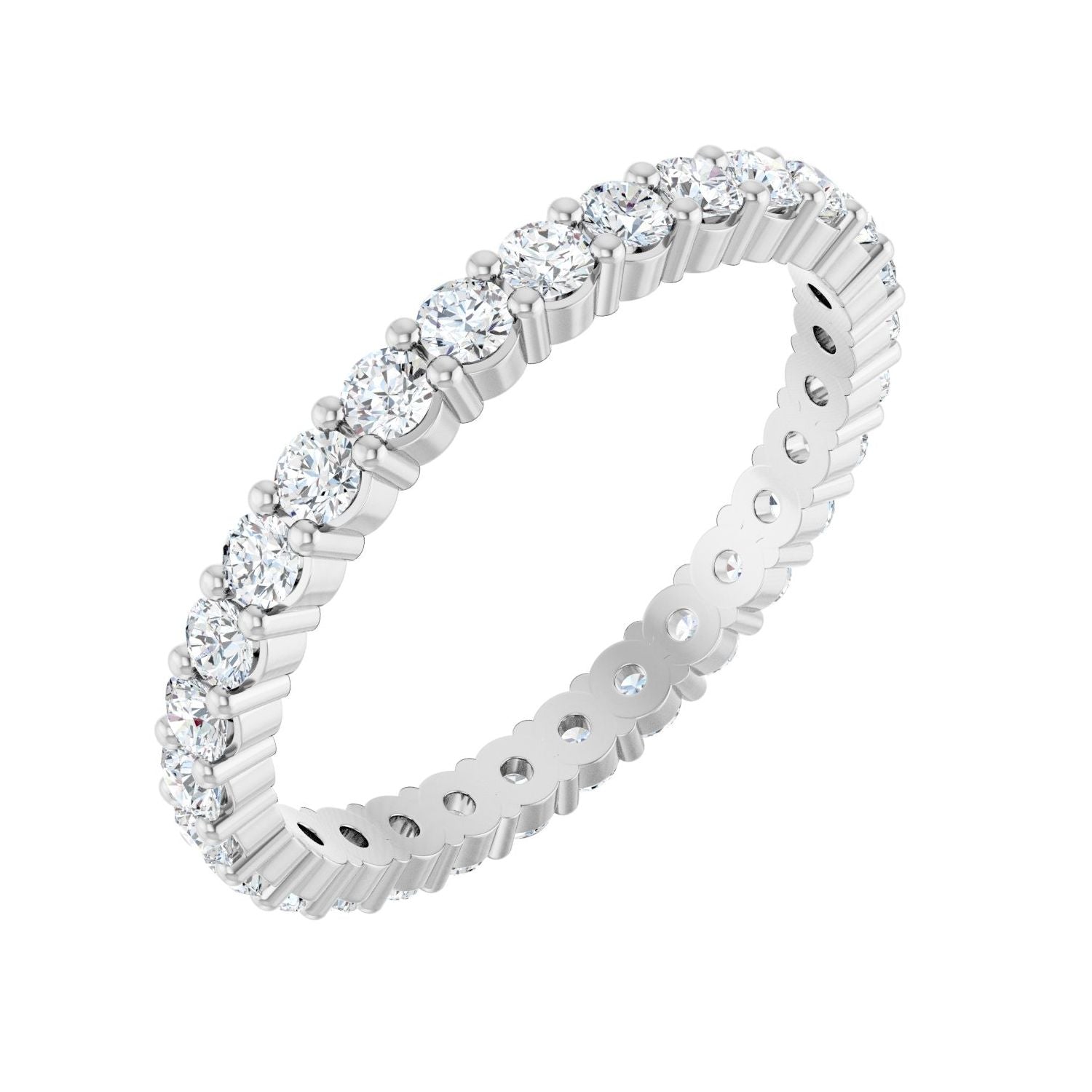2mm Shared-Prong Round Diamond Eternity Band