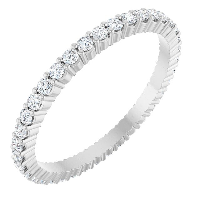 Petite Shared-Prong Diamond Eternity Band in 14K White Gold