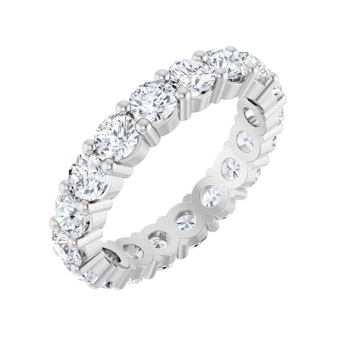 Statement Shared-Prong Round Diamond Eternity Band