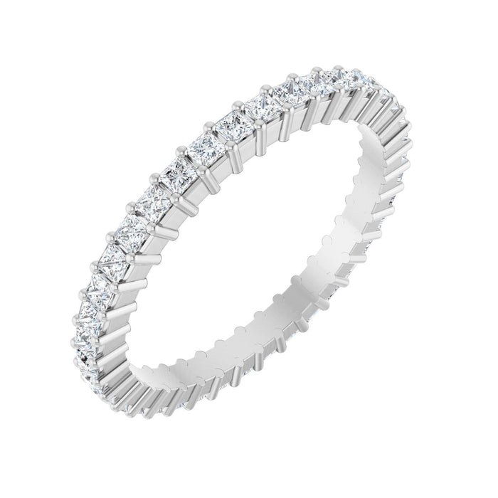 Petite Princess-Cut Diamond Eternity Band