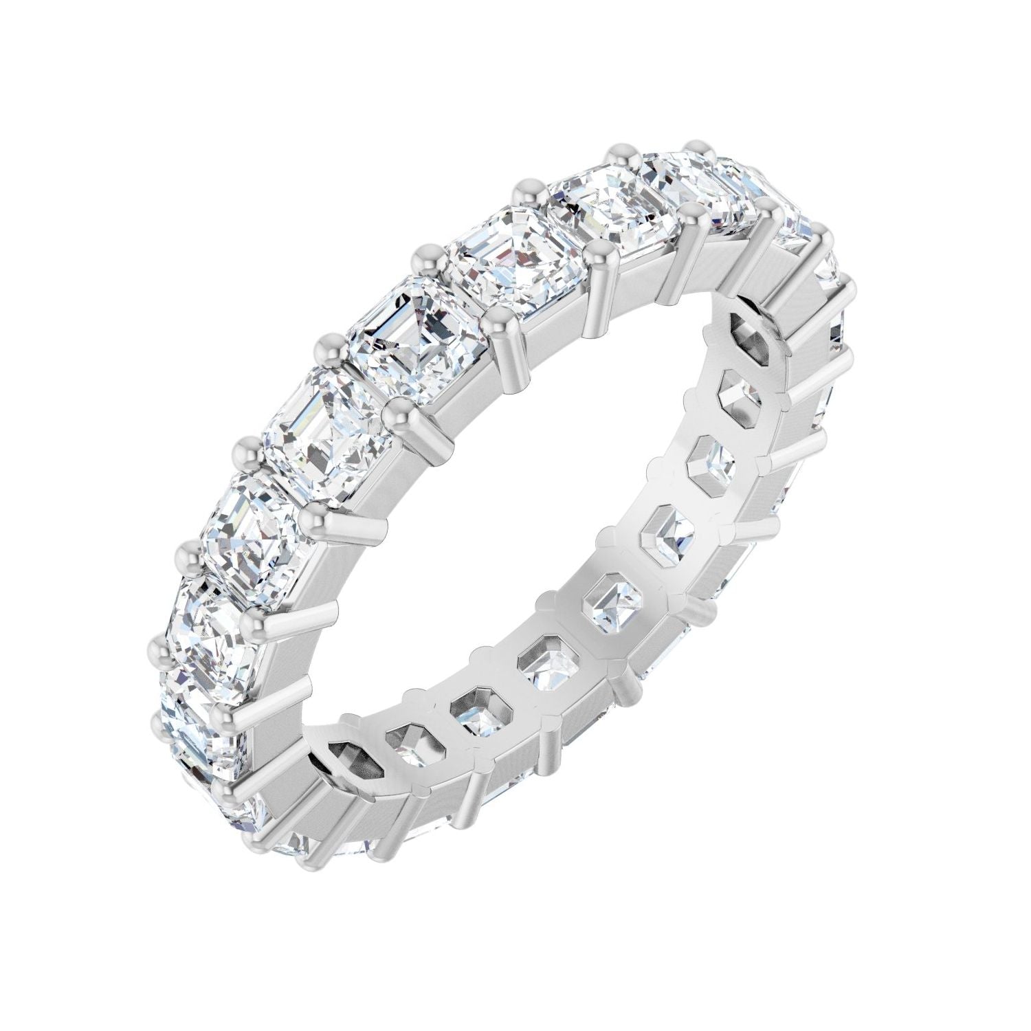 Statement Asscher-Cut Diamond Eternity Band