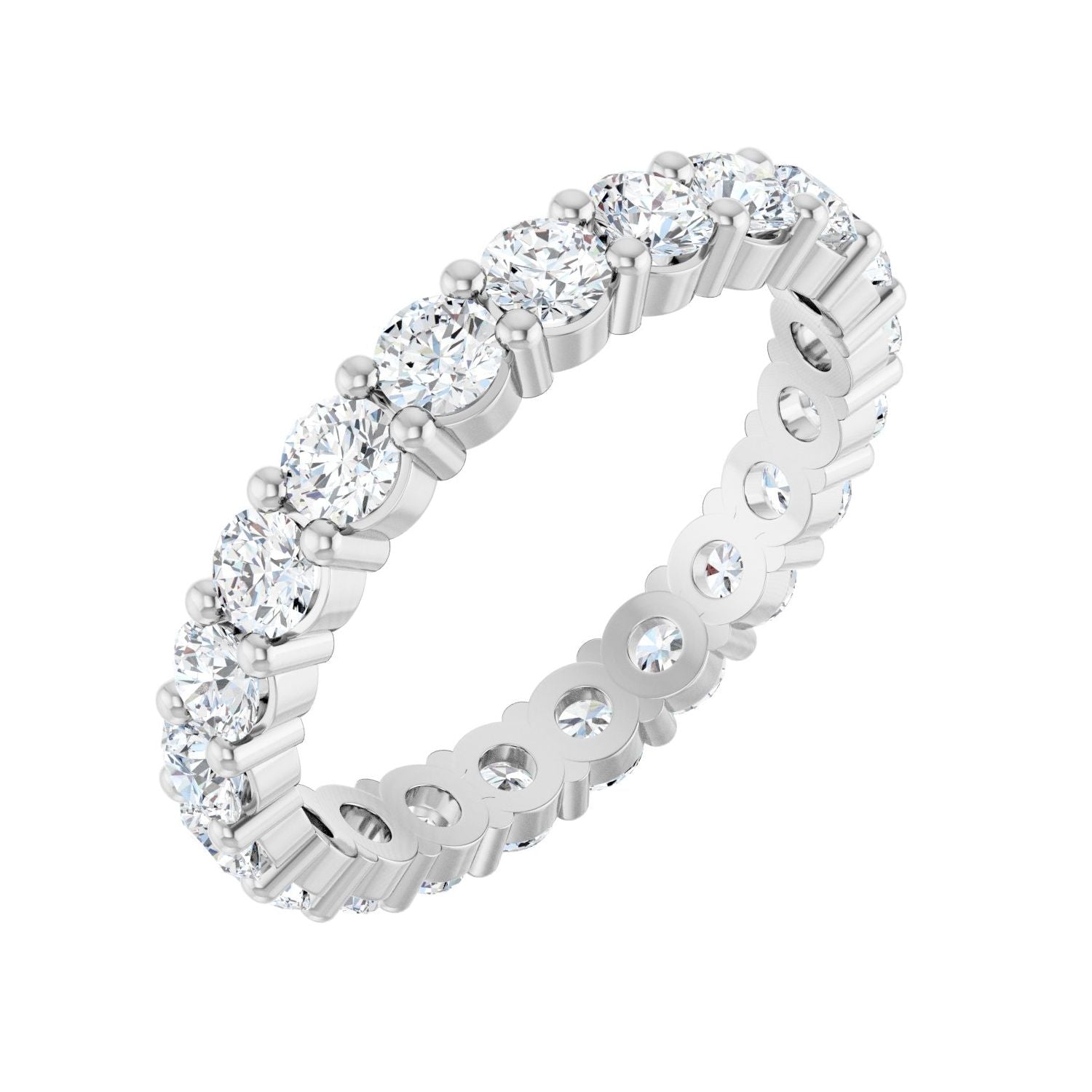 Bold Shared-Prong Round Diamond Eternity Band