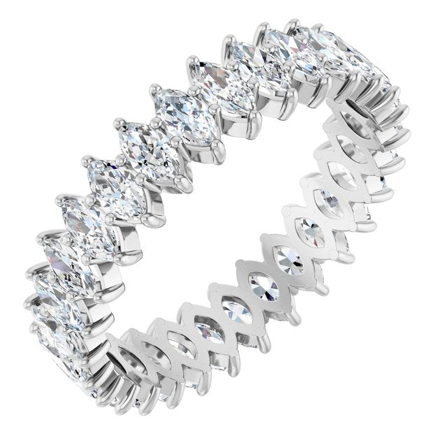 Marquise Diamond Eternity Band in 14K White Gold