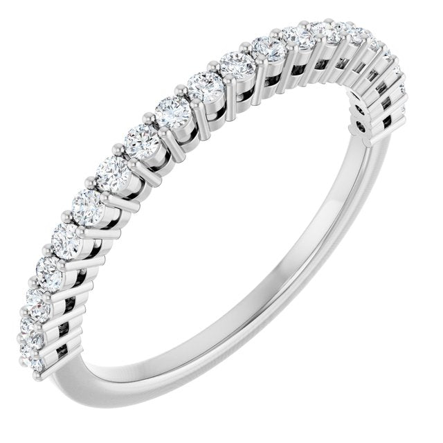 Airline Shared-Prong Diamond Anniversary Band in 14K White Gold