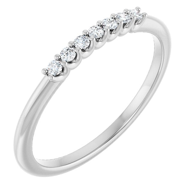 U-Prong Seven-Stone Diamond Anniversary Band in 14K White Gold