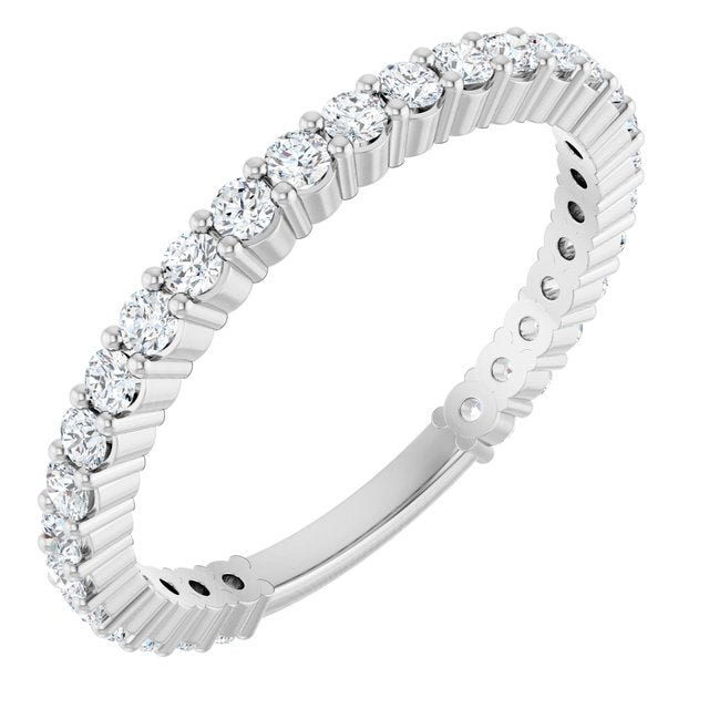 Shared-Prong Diamond Anniversary Band in 14K White Gold
