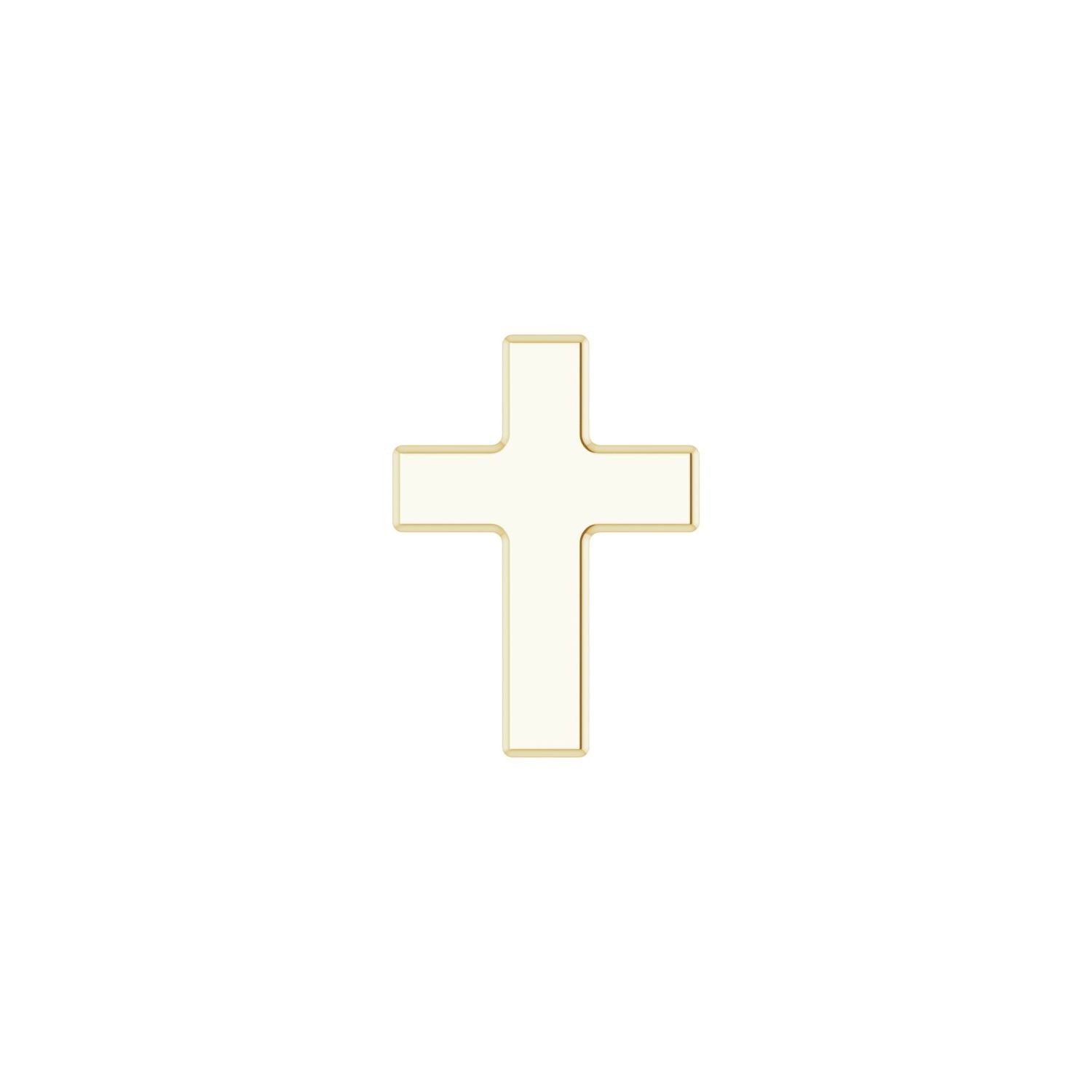 Petite Cross Slide Pendant in 14K Yellow Gold