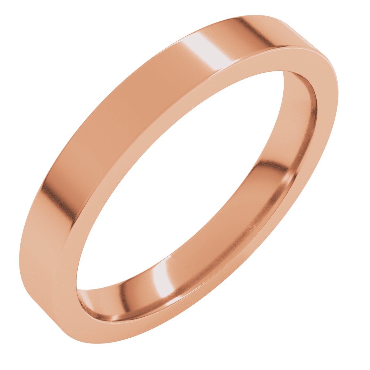 3mm comfort-fit wedding band in 18K Rose Gold