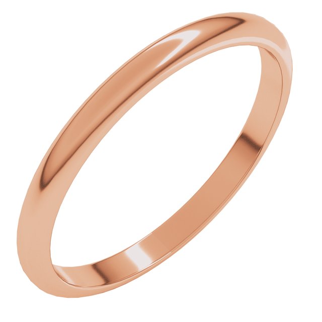 1.5mm half-round stacking band in 18K Rose Gold
