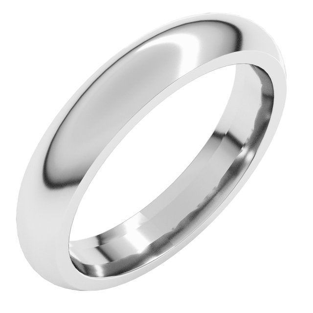 Domed Comfort-Fit Men's Wedding Band, 4 mm width
