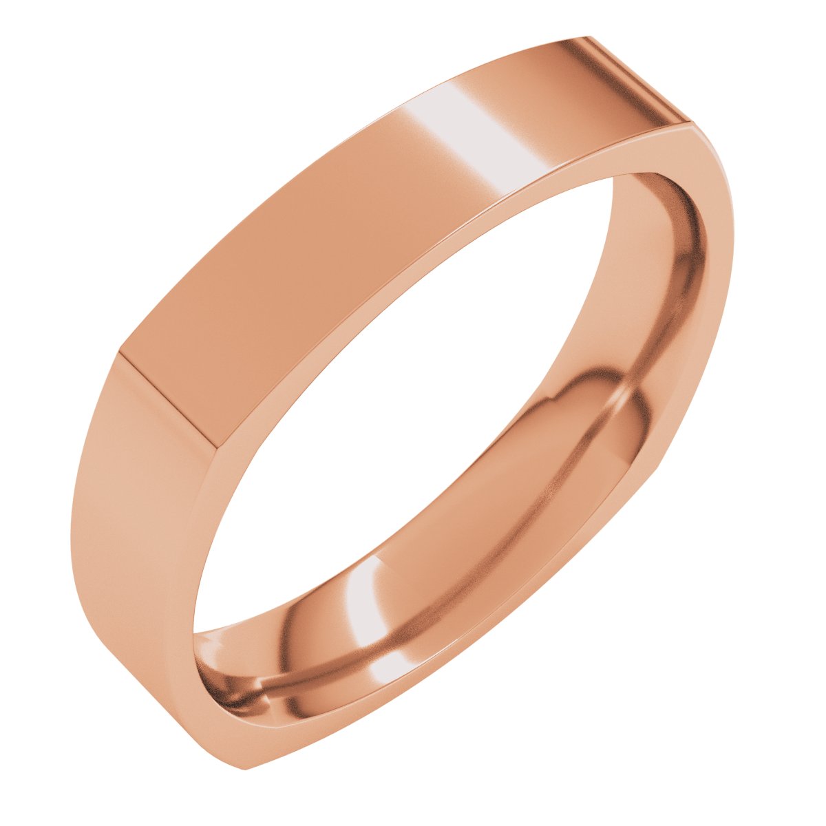 4mm comfort-fit wedding band in 10K Rose Gold