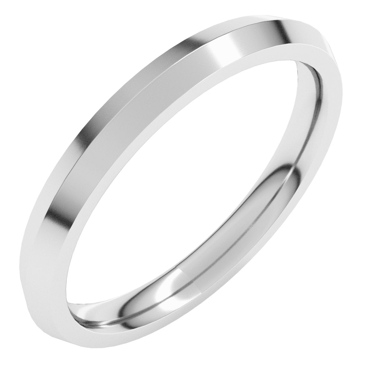 2.5mm comfort-fit wedding band in 10K White Gold