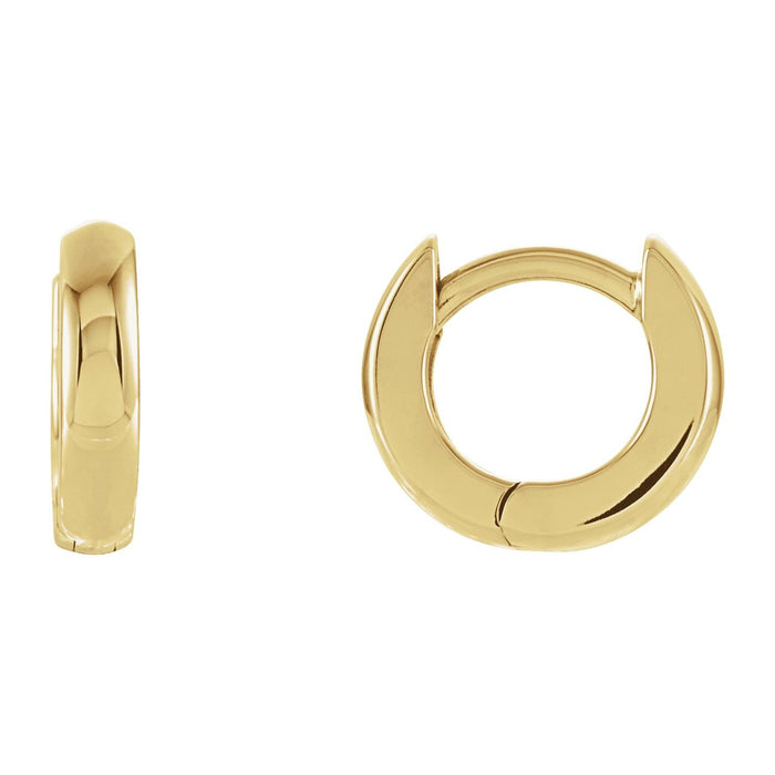 Classic Hinged Gold Hoop Earrings in 14K Yellow Gold