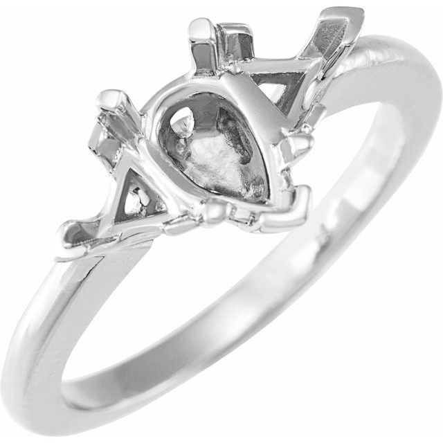 0.7 ct Pear Lab-Grown Diamond Three-Stone Engagement Ring
