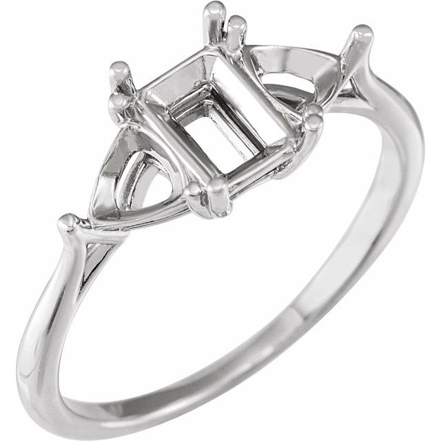 1.3 ct Emerald Lab-Grown Diamond Trapezoid Three-Stone Engagement Ring