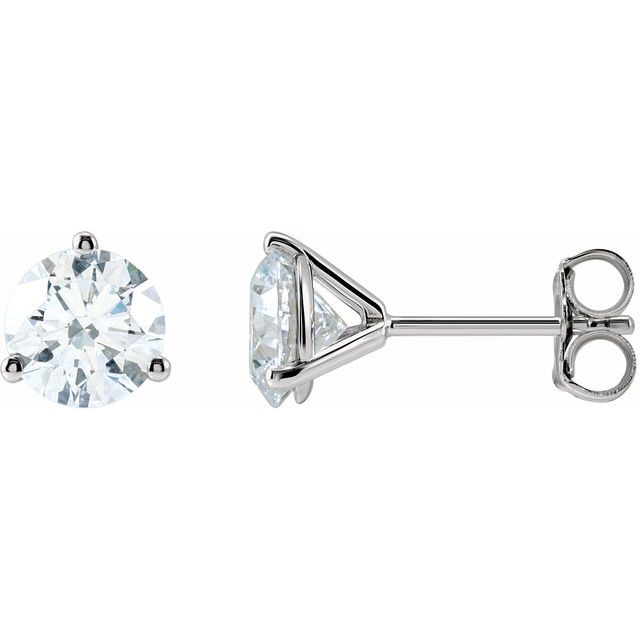1 5/8 ct lab-grown diamond stud earrings in 14k white gold