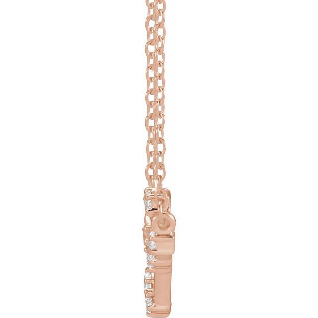 Cancer diamond constellation zodiac necklace in 14k rose gold