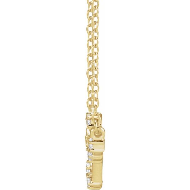 Cancer diamond constellation zodiac necklace in 14k yellow gold