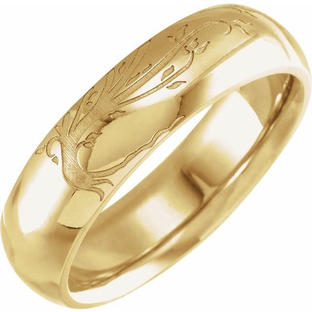 Men's Engraved Family Tree Ring