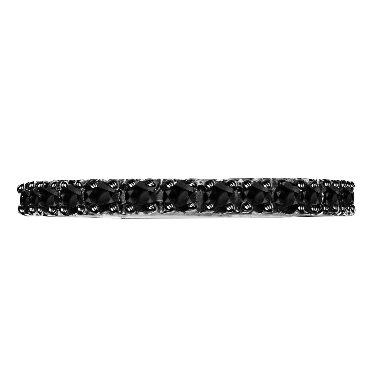 Black Diamond Eternity Band 14K White Gold (0.51 ctw) Flat View