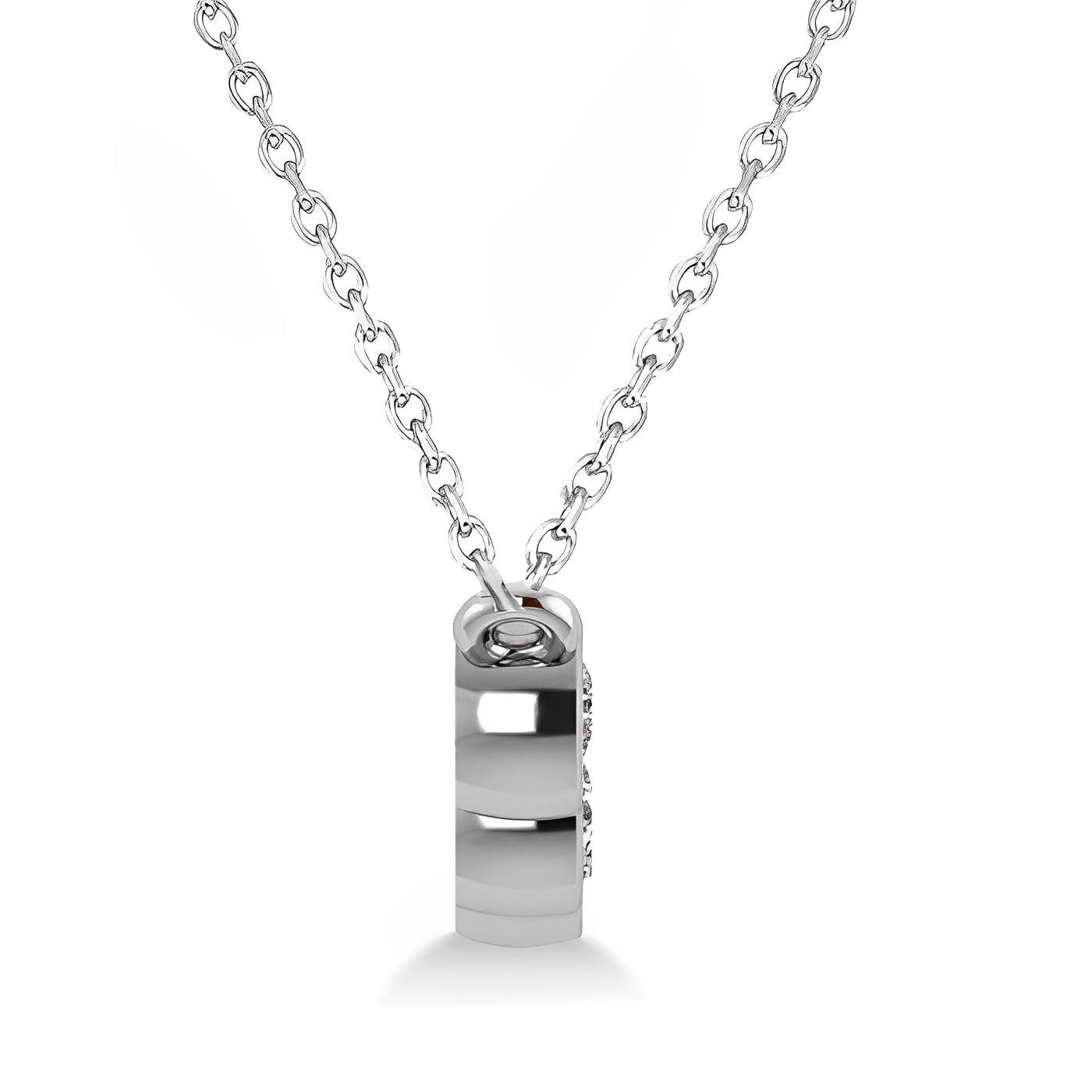 5 stone diamond and ruby necklace side view