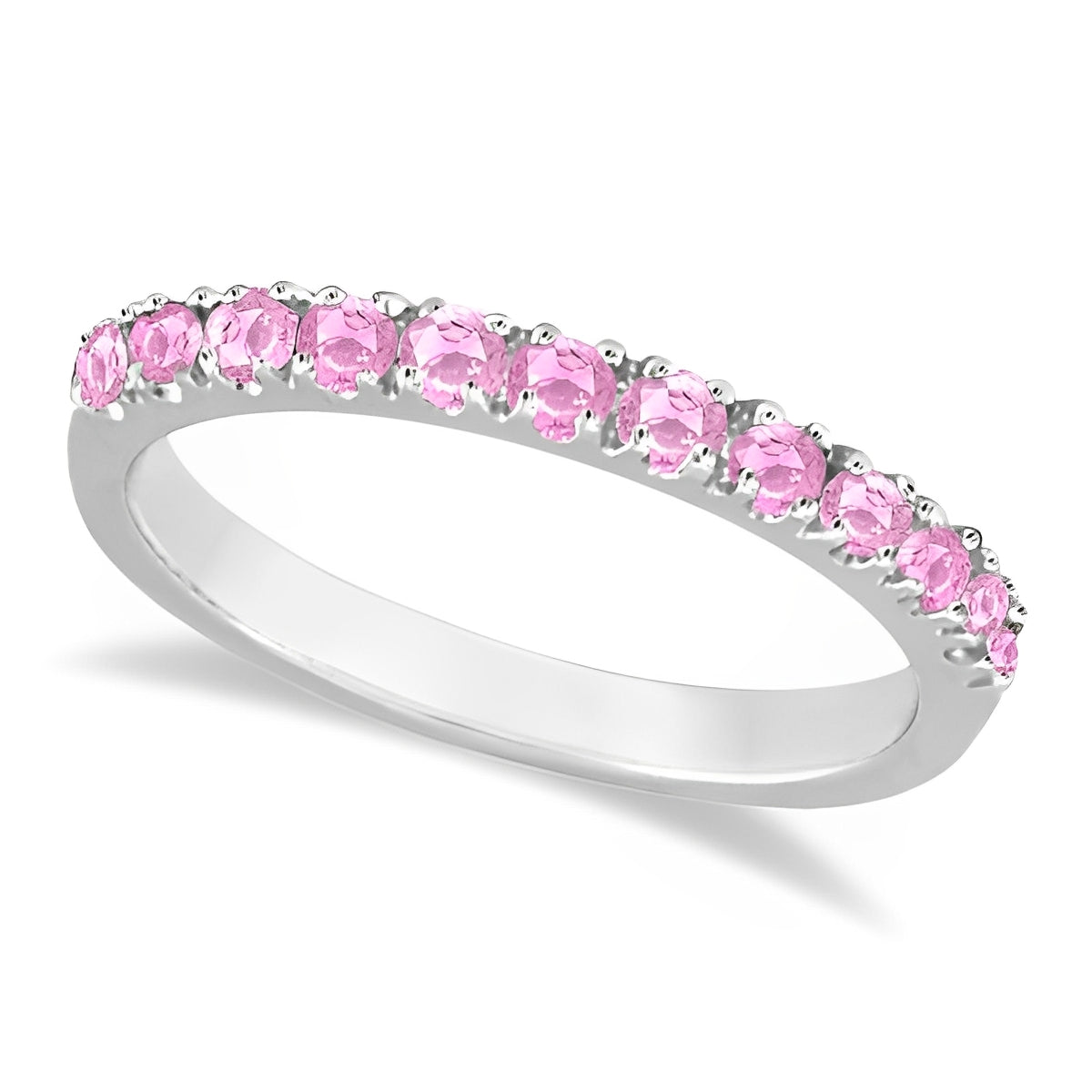 Stackable Pink Sapphire Ring Top View