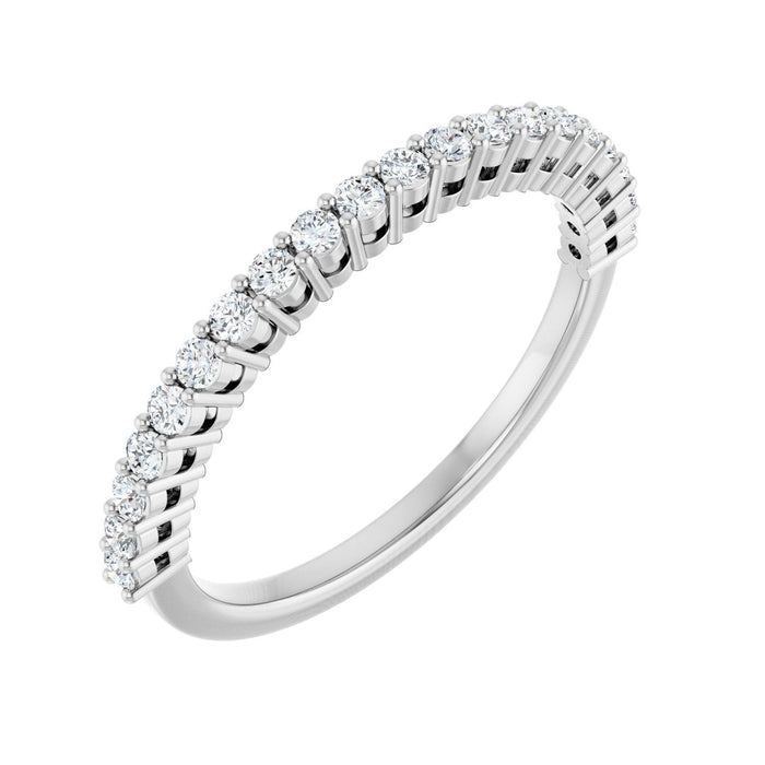 Airline Shared-Prong Diamond Anniversary Band in 14K White Gold