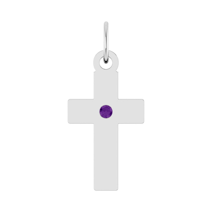 amethyst cross pendant in Sterling Silver