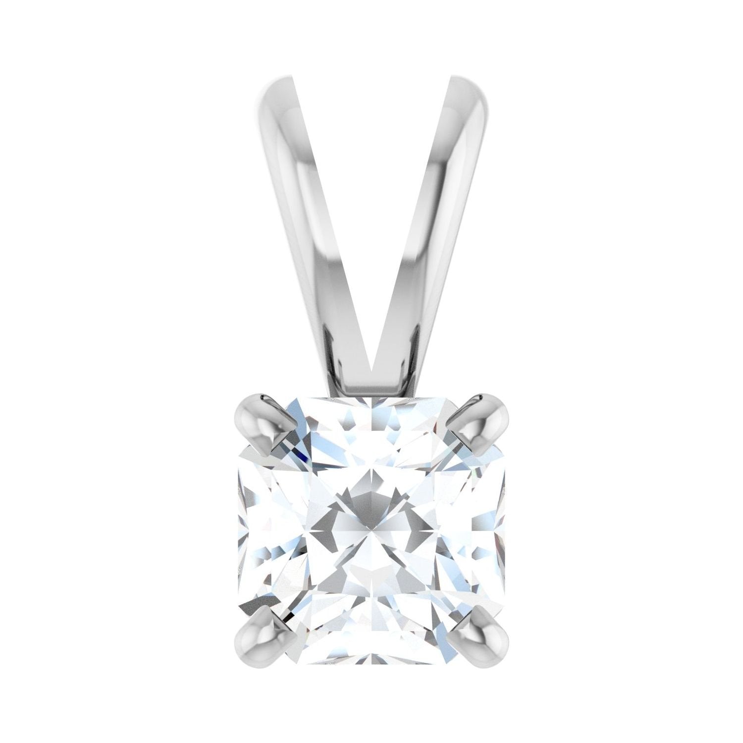 natural diamond necklace in 14k White Gold