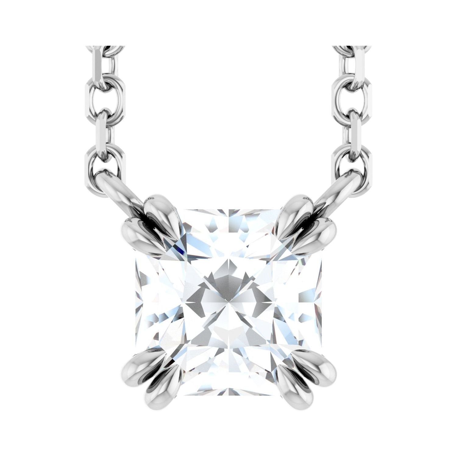 lab-grown diamond necklace in 14k White Gold