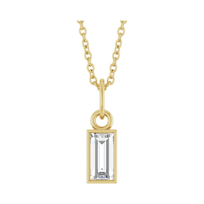 lab-grown diamond necklace in 14k Yellow Gold