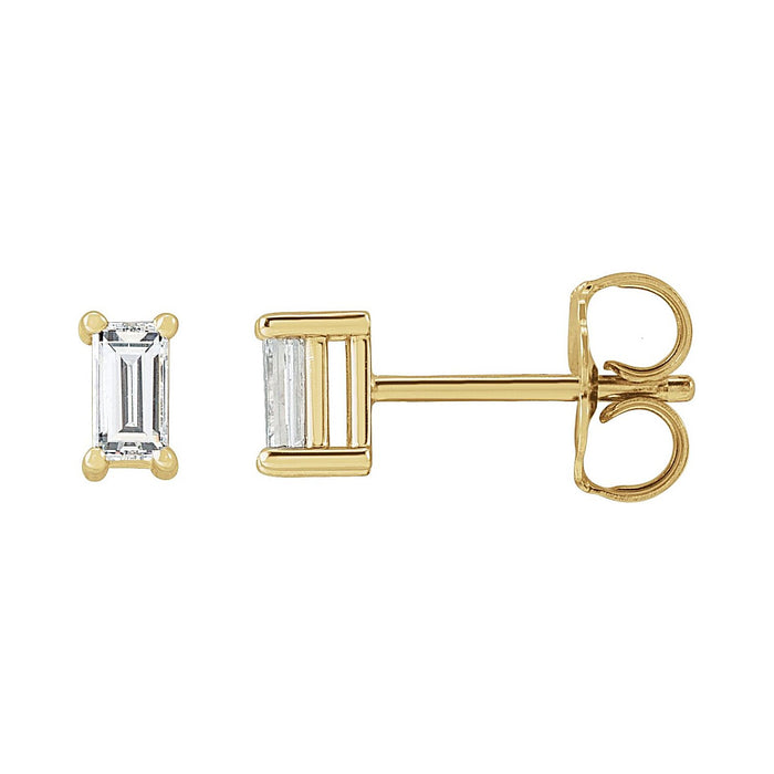 Baguette Lab-Grown Diamond Stud Earrings