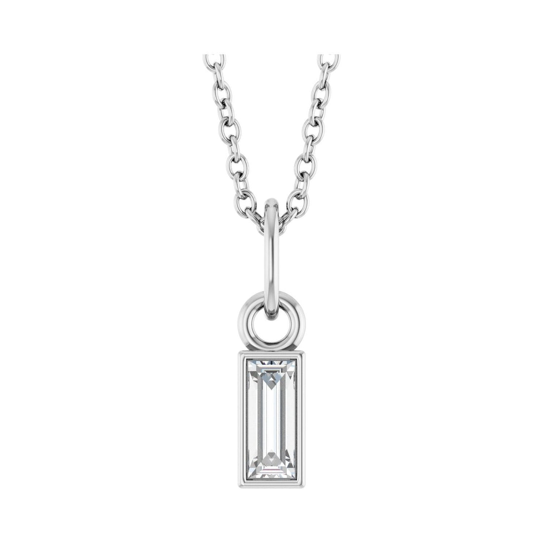 natural diamond necklace in 14k White Gold