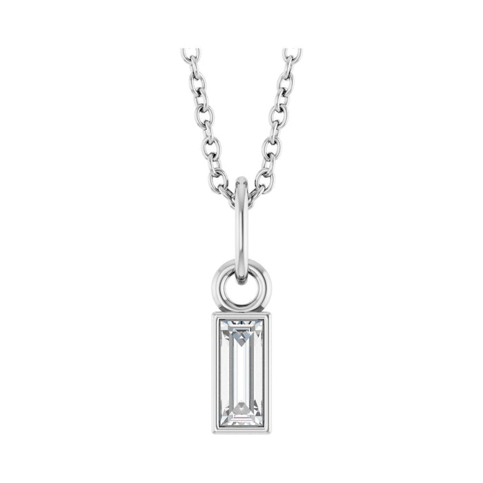 natural diamond necklace in 14k White Gold