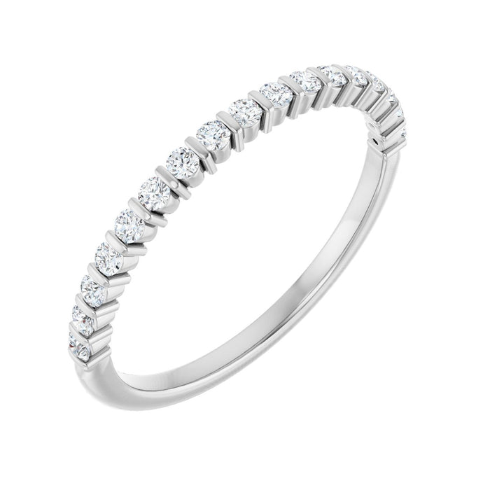 Bar Channel-Set Diamond Anniversary Band in 14K White Gold