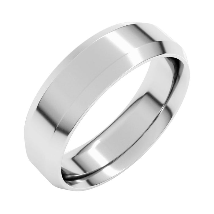 10K White Gold men's wedding band