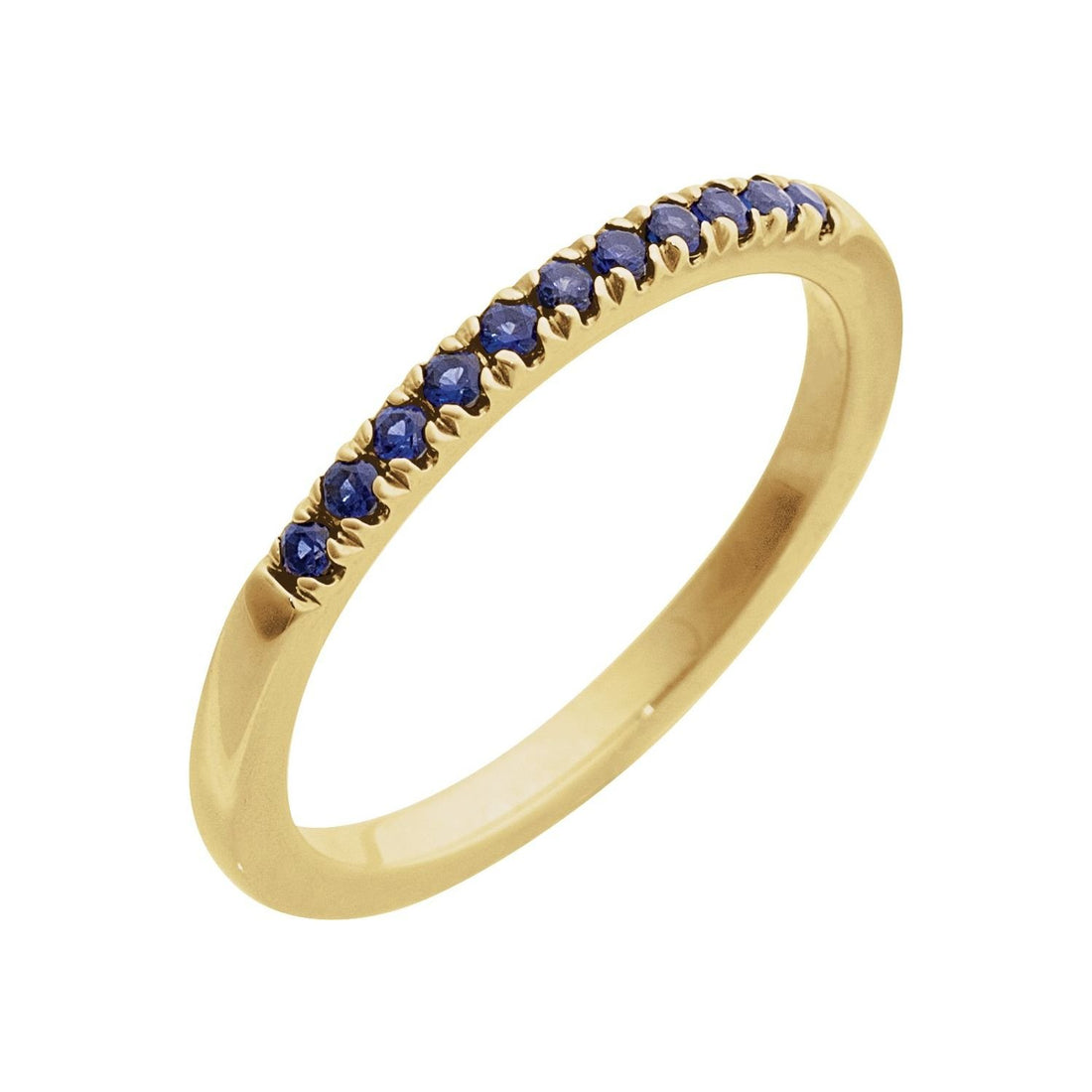 blue sapphire stackable ring in 14k Yellow Gold