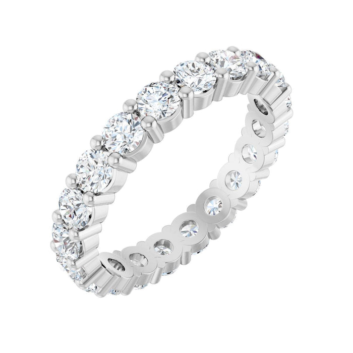 Bold Shared-Prong Diamond Eternity Band in 14K White Gold