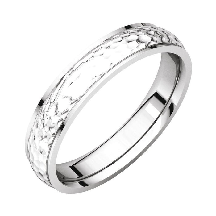 14K White Gold men's wedding band