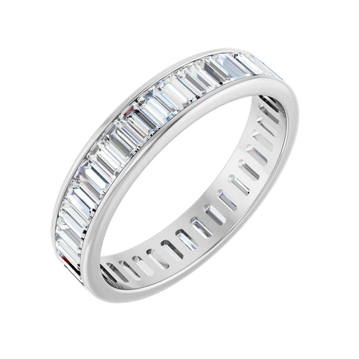 Channel-Set Baguette Diamond Eternity Band in 14K White Gold